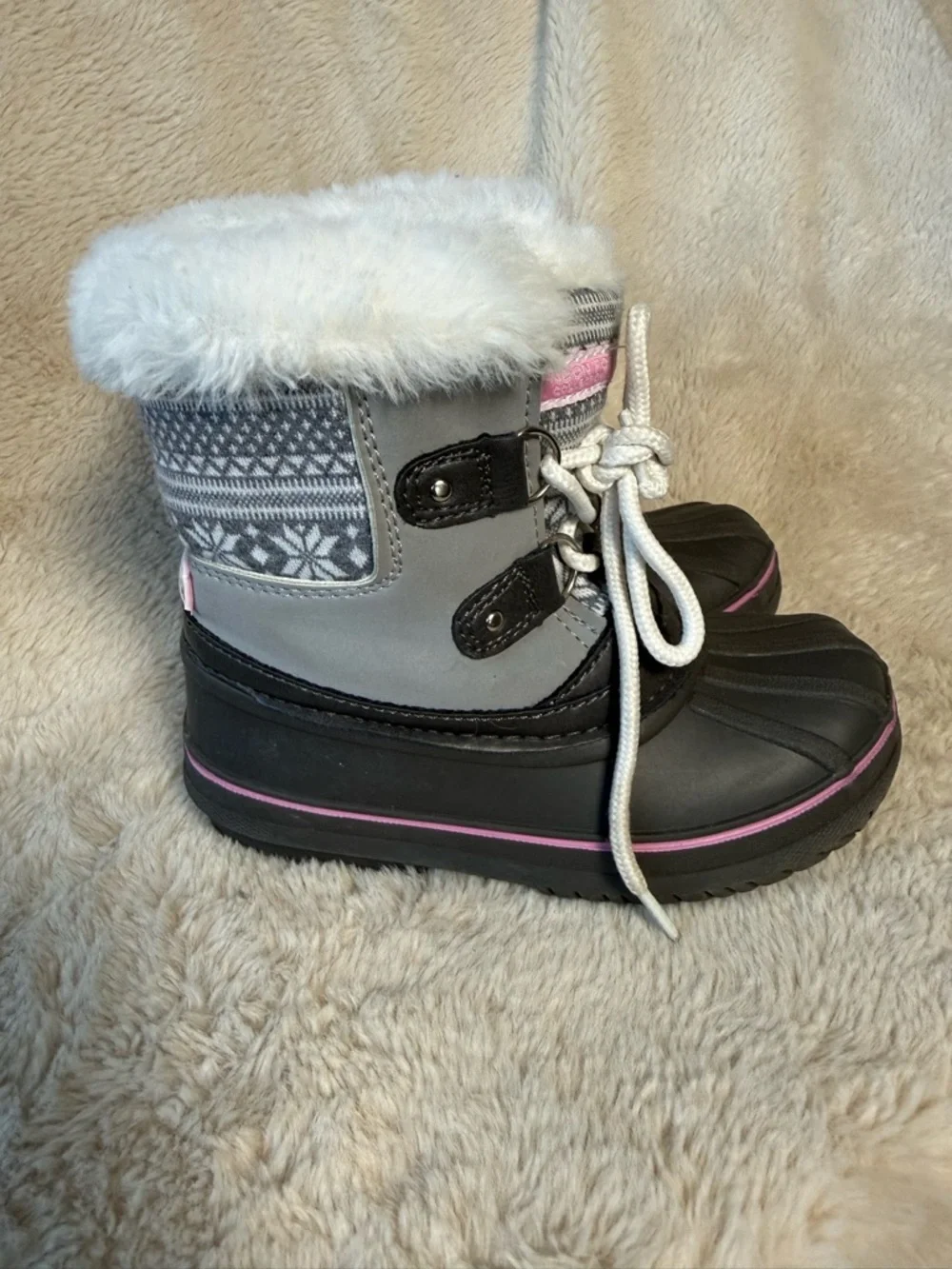 LONDON FOG Girls Tottenham Cold Weather Warm Lined Snow BootSz 10